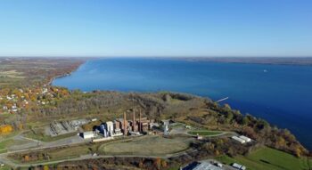 Greenidgefacility | MR Onlinenbsp | The Greenidge bitcoin mining facility and frackedgas power plant mar the landscape of Seneca Lakes west shore | MR Online