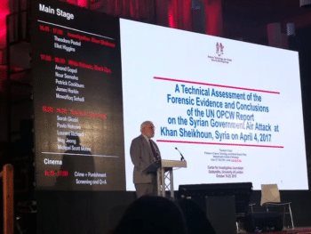 Postollecture | MR Onlinenbsp | Theodore Postol lectures an audience in London on his findings that contradict the UNs Organization for the Prohibition of Chemical Weapons OPCW report on chemicalweapon use in Syria | MR Online