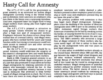 NYTAmnesty | MR Onlinenbsp | The New York Times 22200 blamed the rise in unauthorized immigration on a 1986 amnestynot on the trade policies that it editorially supported | MR Online