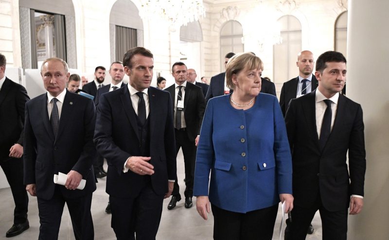 Putin, Macron, Merkel, Zelensky 2019