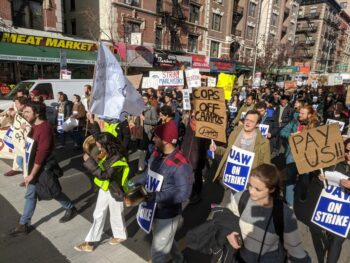 unionpower | MR Onlinenbsp | Chanting union power hundreds of striking SWC members march through Washington Heights and West Harlem on Dec 1 | MR Online