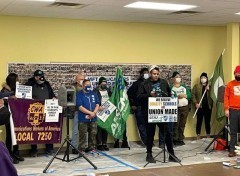 Minnesota Workers United holds a press conference in support of the upcoming teachers’ strike. MN Workers United holds a press conference in support of teachers strike