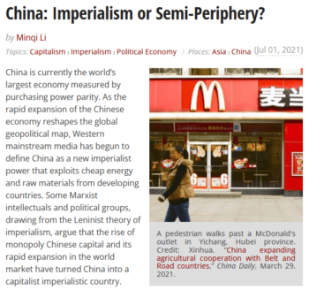 Monthly Review China position in global capitalist division of labor | MR Online | Minqi Li Monthly Review 7821 China continues to have an exploited position in the global capitalist division of labor | MR Online