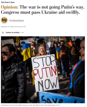 WaPoUkraineAid | MR Online | The Washington Post 22722 called the remilitarization of Germany the sound of a mature democracy Europes richest and largest dealing a strategic defeat to Russia | MR Online