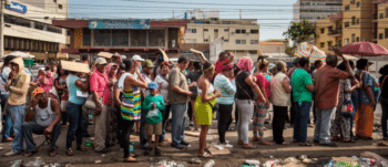 colabanco0 | MR Online | People queue up outside of a bank to get cash Caracas November 2019 Sanctions and the ensuing liberalization of the economy triggered hyperinflation Getting cash for cashonly payments such as transportation has become an ordeal for workingclass Venezuelans AP | MR Online