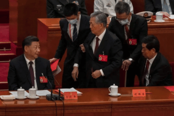 ExChinese President Hu Jintao being removed from Communist Party Congress on October 22 2022 Source nypostcom | MR Online | Ex Chinese President Hu Jintao being removed from Communist Party Congress on October 22 2022 Source nypostcom | MR Online