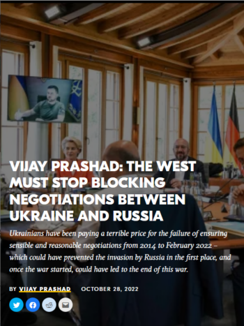 | MR Online | Real News The West must stop blocking negotiations between Ukraine and Russia | MR Online