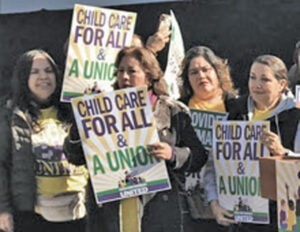 Thereâs no road to Black freedom or womenâs emancipation separate from struggle to confront capitalist social crisis bearing down on working people and our families. Above, child care providers turn in signatures in Sacramento, California, February 2020 in fight for union recognition.