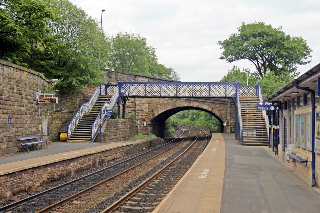 Train station with platforms only accessible using stairs
