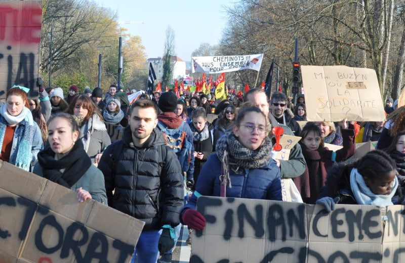 Pension protests France